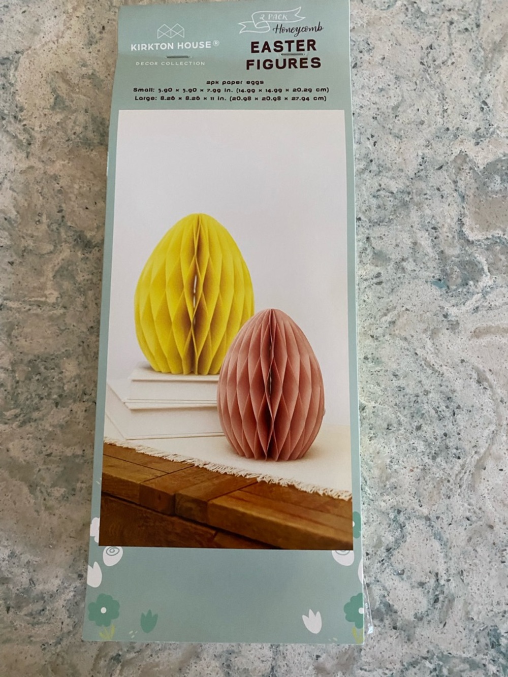 Kirkton House Yellow & Pink Honeycomb Easter Figures